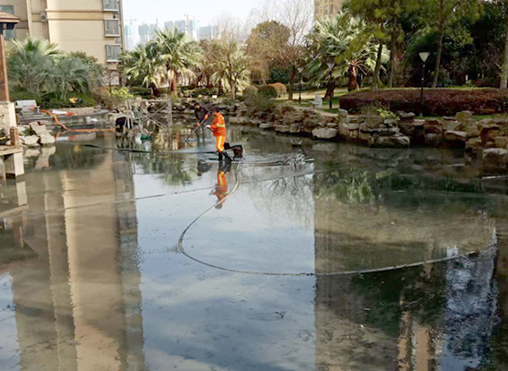 沛县景观池淤泥清理